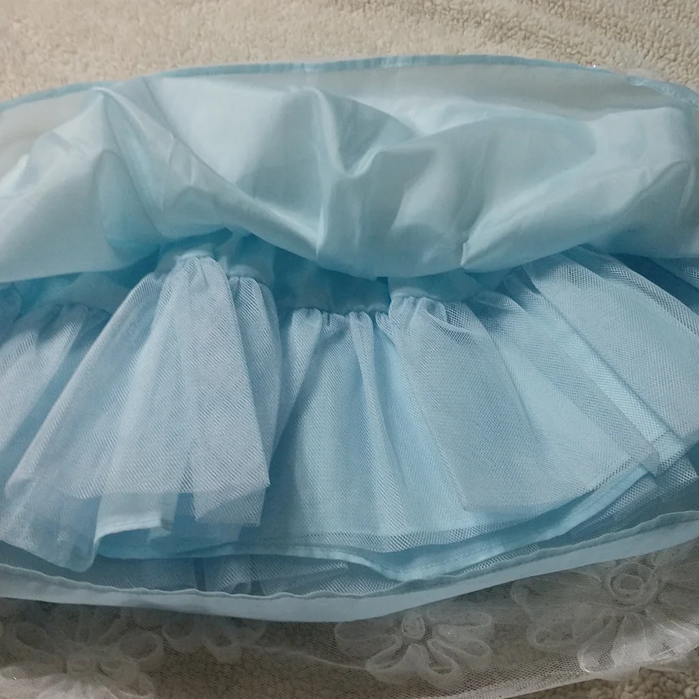 Nannette Baby Dress Beautiful Baby Blue Size 12 Months - Picture 8 of 10